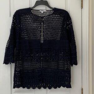 Midnight Blue Lace Topper